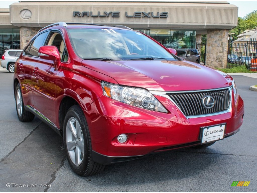 2011 RX 350 AWD - Matador Red Mica / Parchment photo #1