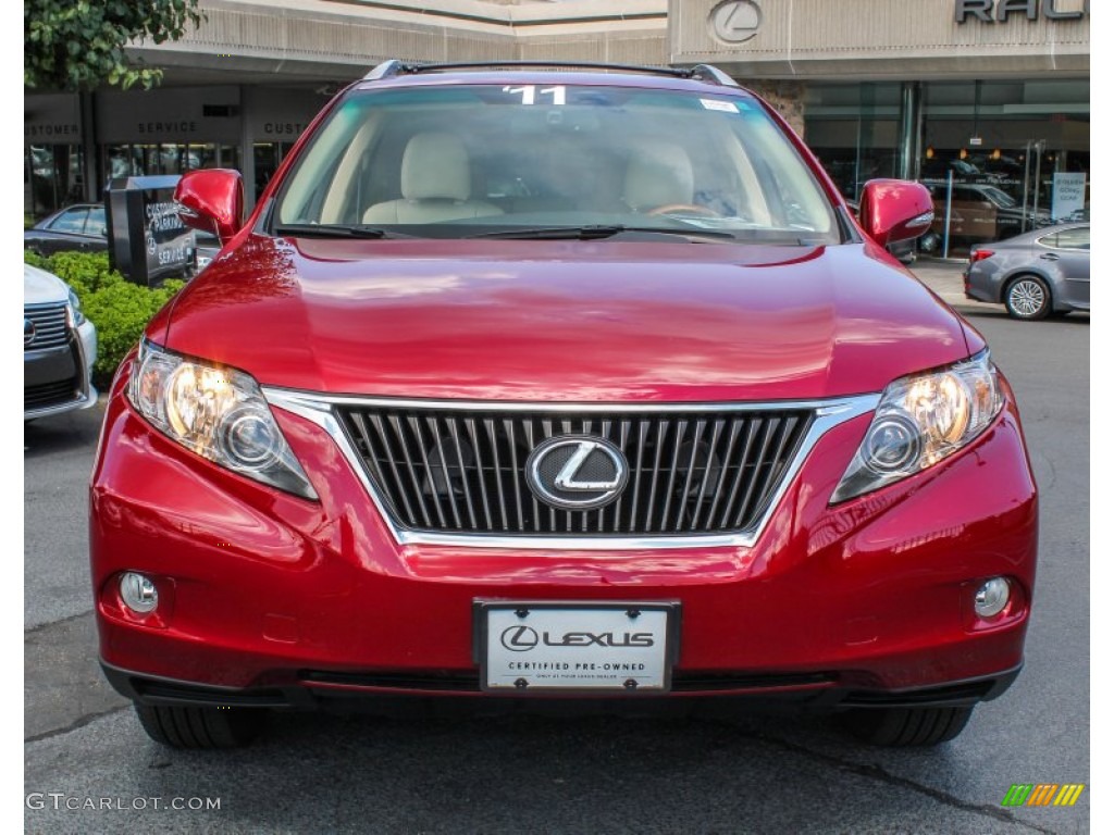 2011 RX 350 AWD - Matador Red Mica / Parchment photo #2