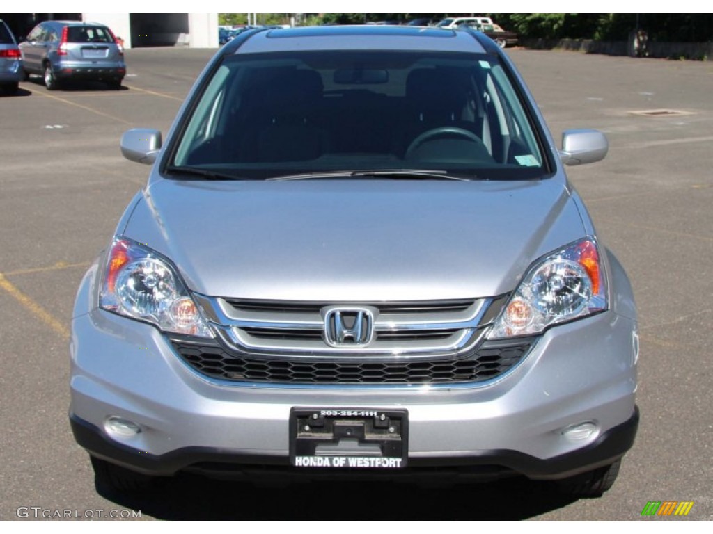 2010 CR-V EX-L AWD - Alabaster Silver Metallic / Black photo #2