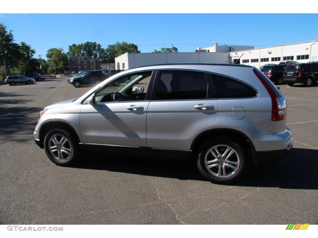 2010 CR-V EX-L AWD - Alabaster Silver Metallic / Black photo #11