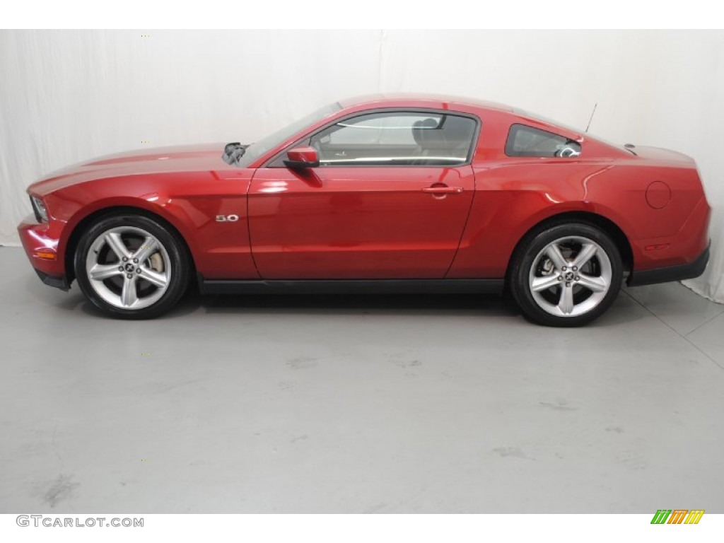 2011 Mustang GT Premium Coupe - Red Candy Metallic / Charcoal Black photo #2