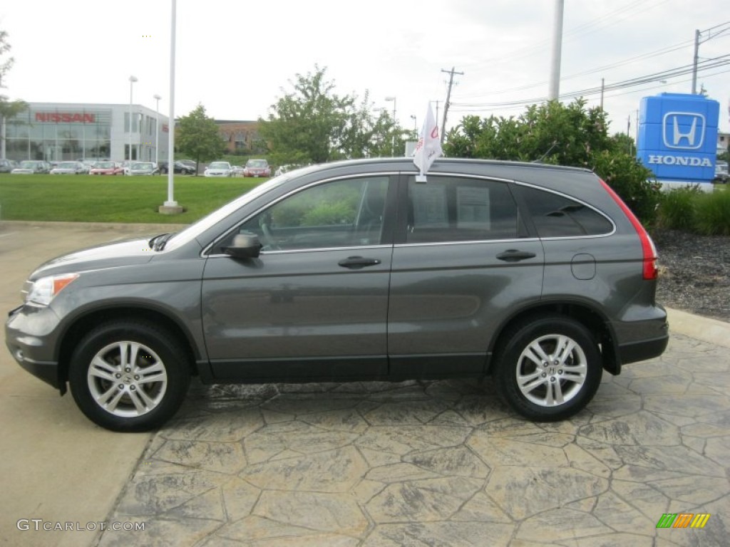 2010 CR-V EX AWD - Polished Metal Metallic / Black photo #4