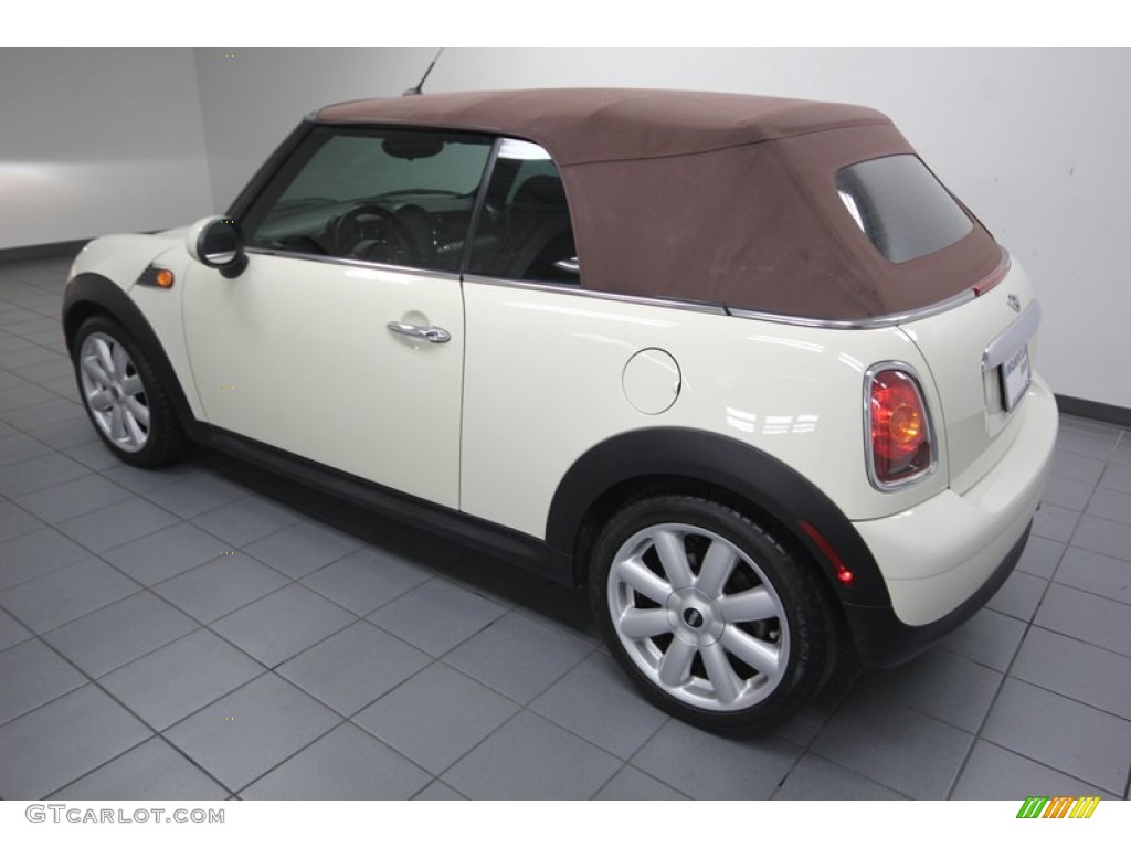 2009 Cooper Convertible - Pepper White / Hot Chocolate Leather/Cloth photo #5