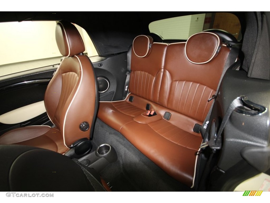 2009 Cooper Convertible - Pepper White / Hot Chocolate Leather/Cloth photo #15
