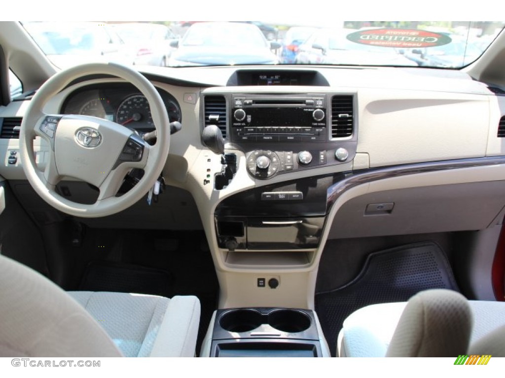 2011 Sienna LE - Salsa Red Pearl / Light Gray photo #11
