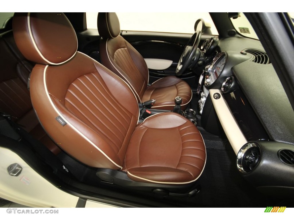 2009 Cooper Convertible - Pepper White / Hot Chocolate Leather/Cloth photo #32