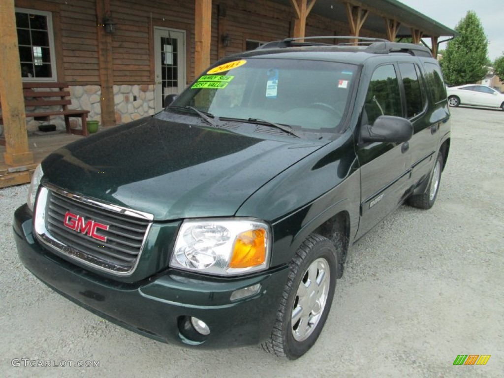 2003 Envoy XL SLE 4x4 - Polo Green Metallic / Medium Pewter photo #2