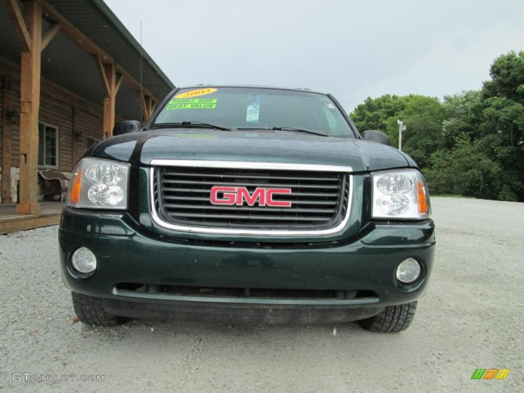2003 Envoy XL SLE 4x4 - Polo Green Metallic / Medium Pewter photo #3