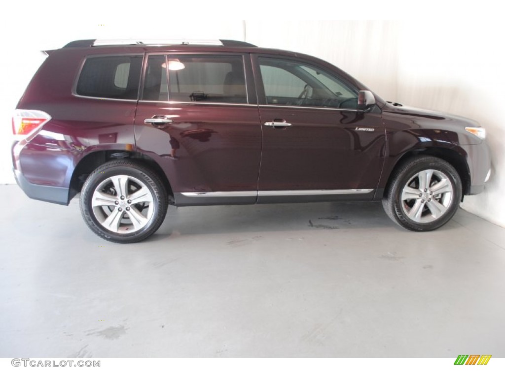 2012 Highlander Limited - Sizzling Crimson Mica / Ash photo #2