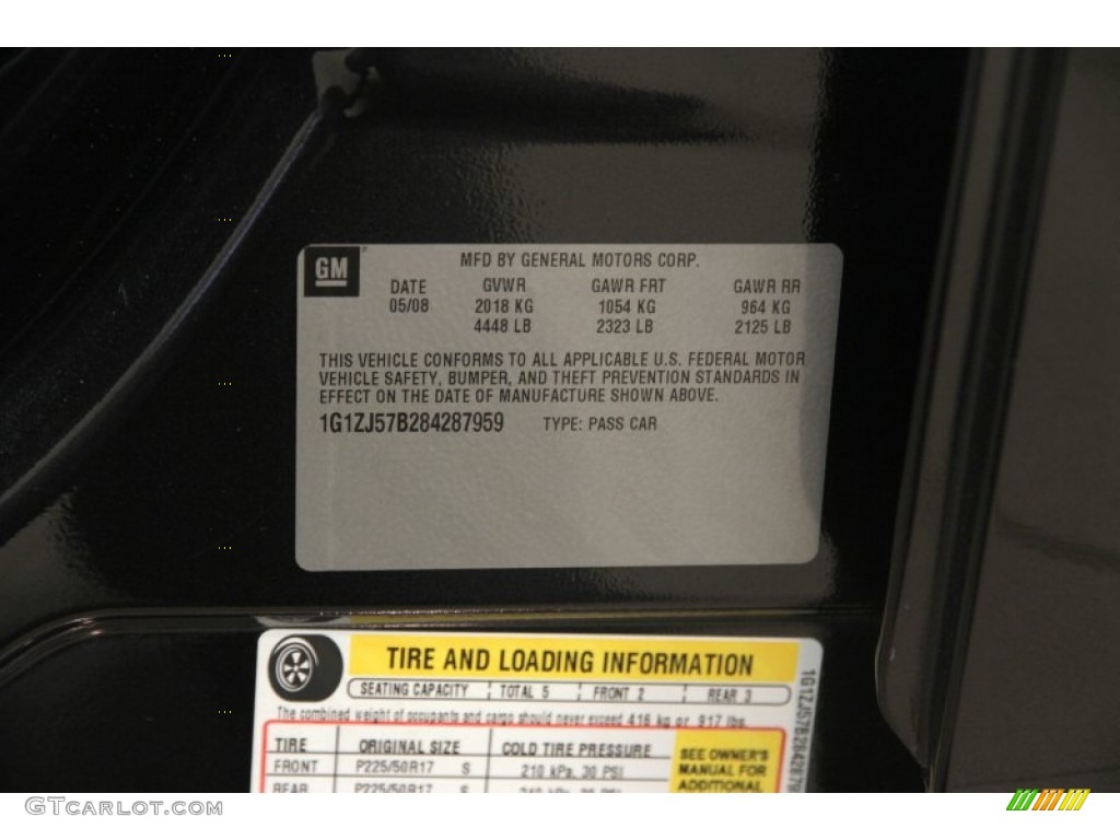 2008 Malibu LT Sedan - Black Granite Metallic / Ebony photo #18