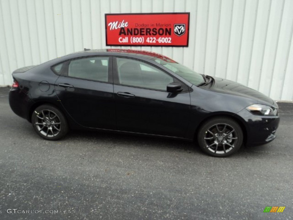 2013 Dart SXT - Maximum Steel Metallic / Black photo #2