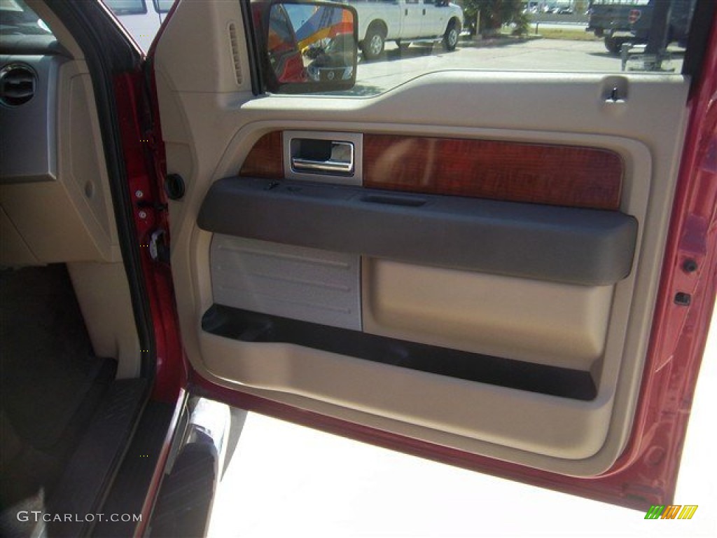 2010 F150 Lariat SuperCrew - Red Candy Metallic / Tan photo #13