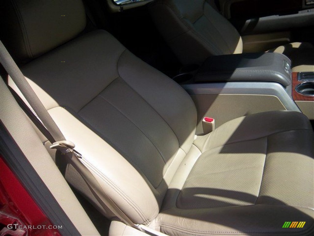 2010 F150 Lariat SuperCrew - Red Candy Metallic / Tan photo #14