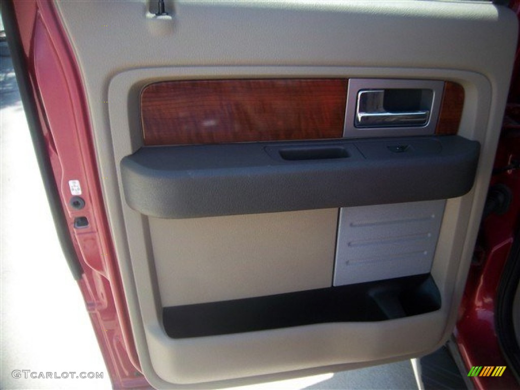 2010 F150 Lariat SuperCrew - Red Candy Metallic / Tan photo #16
