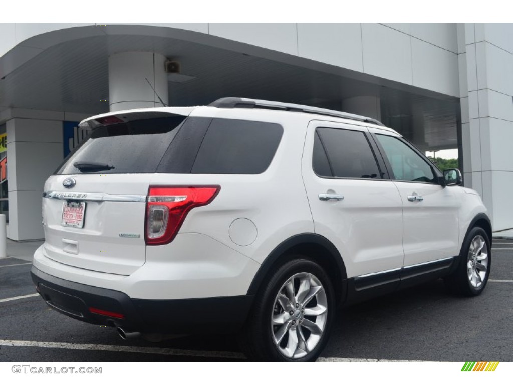 2012 Explorer Limited EcoBoost - White Platinum Tri-Coat / Charcoal Black/Pecan photo #3