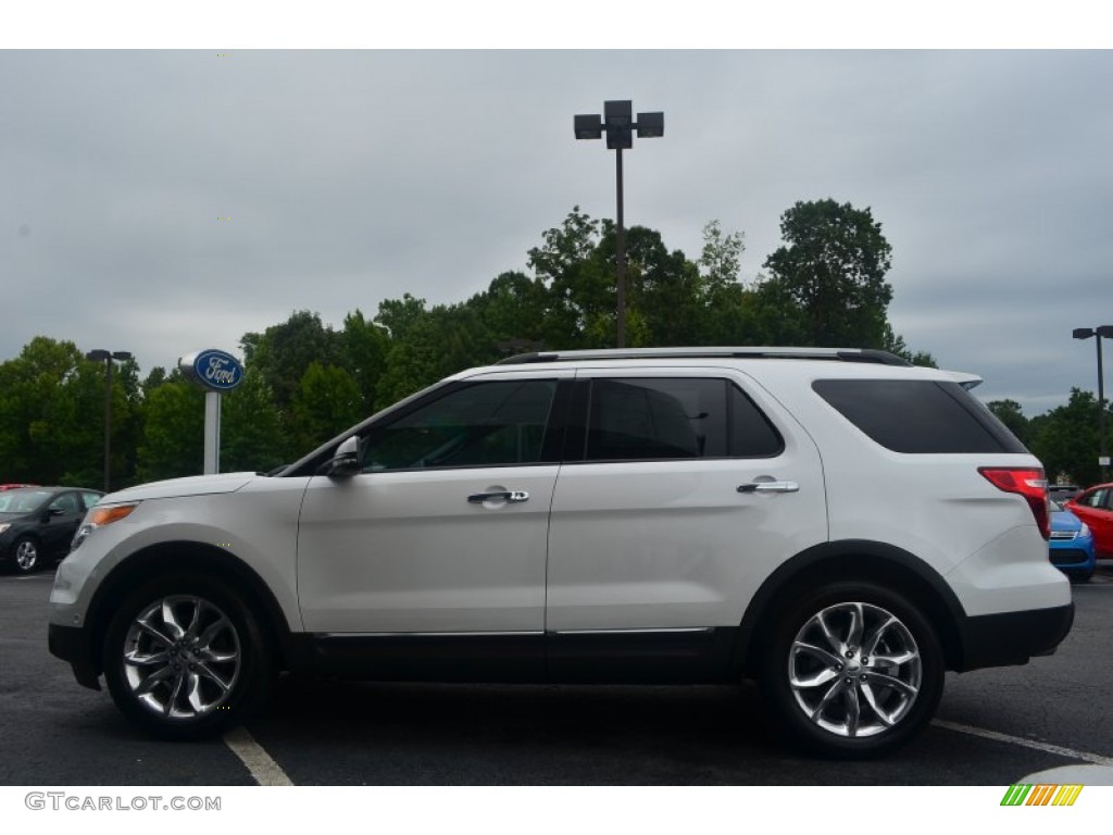 2012 Explorer Limited EcoBoost - White Platinum Tri-Coat / Charcoal Black/Pecan photo #5