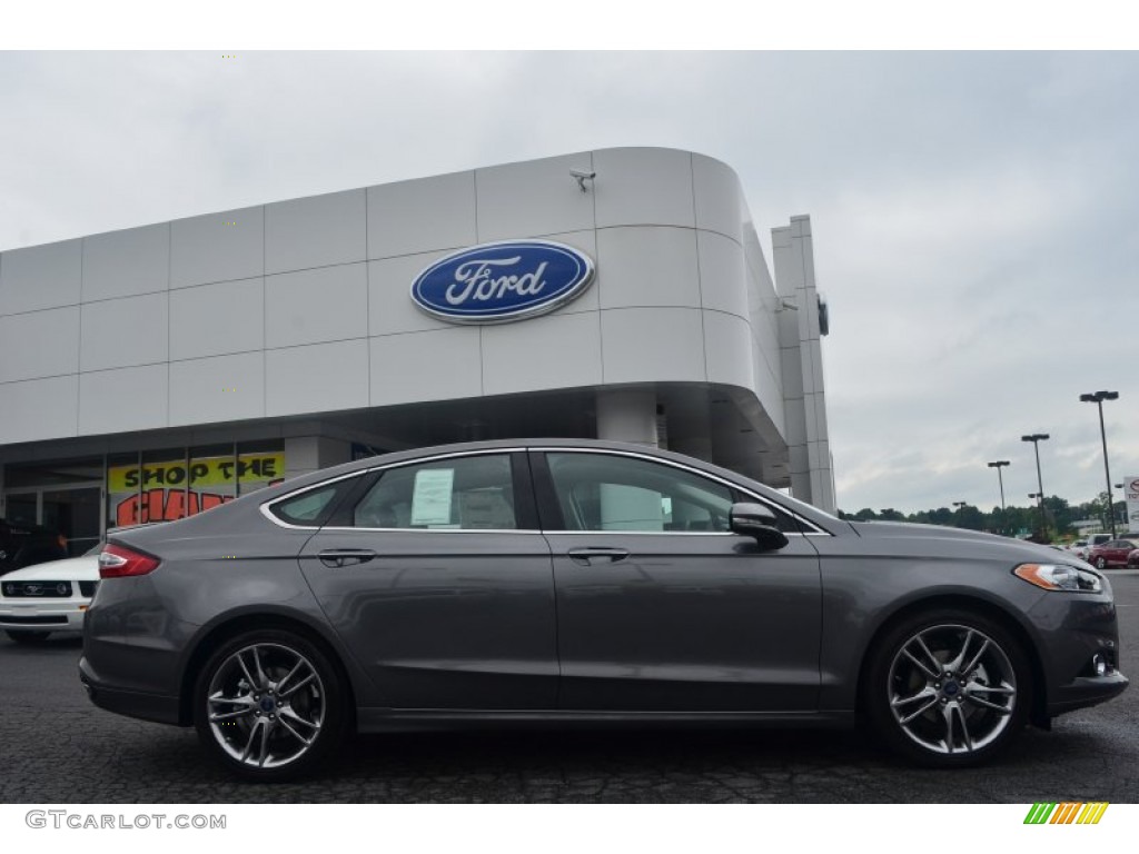 Sterling Gray 2014 Ford Fusion Titanium Exterior Photo #84283788