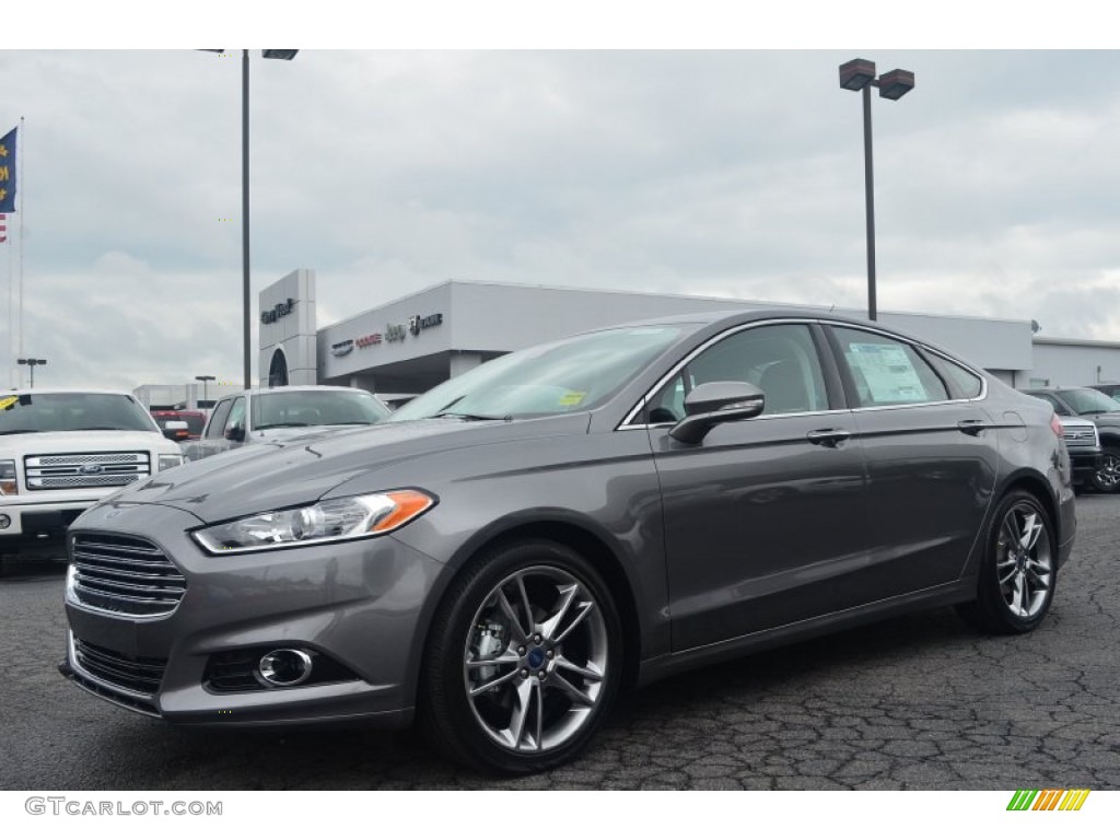 Sterling Gray 2014 Ford Fusion Titanium Exterior Photo #84283812