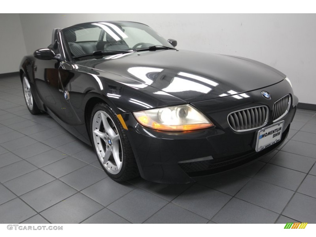 2006 Z4 3.0si Roadster - Black Sapphire Metallic / Black photo #1