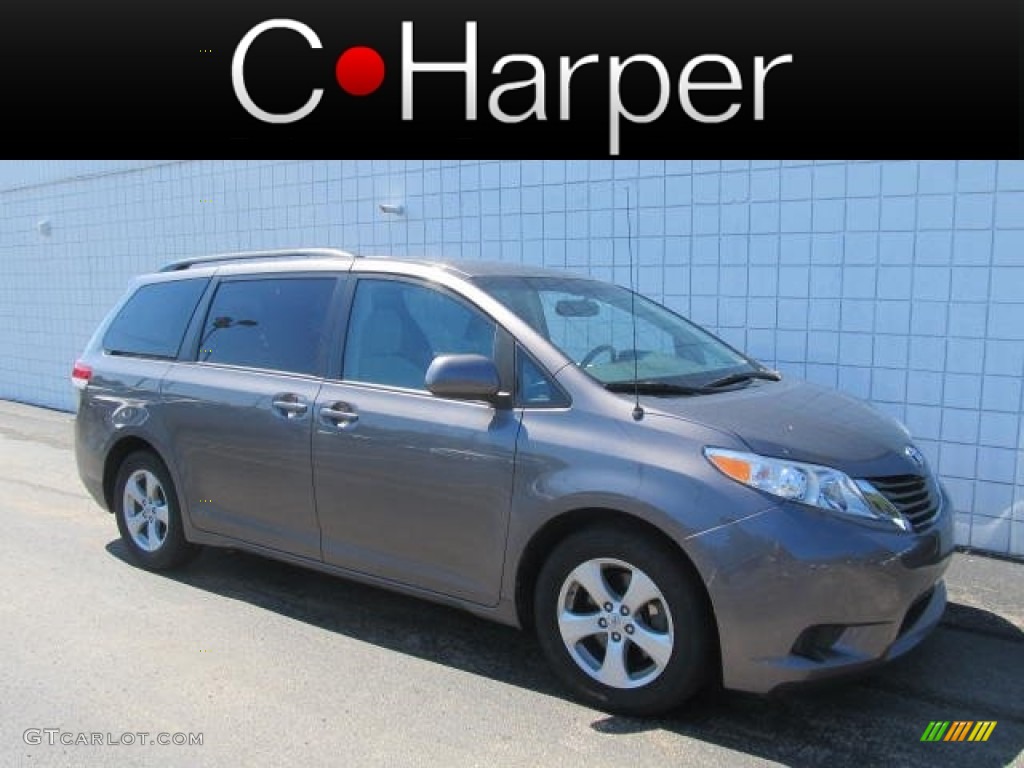 2011 Sienna LE - Predawn Gray Mica / Light Gray photo #1