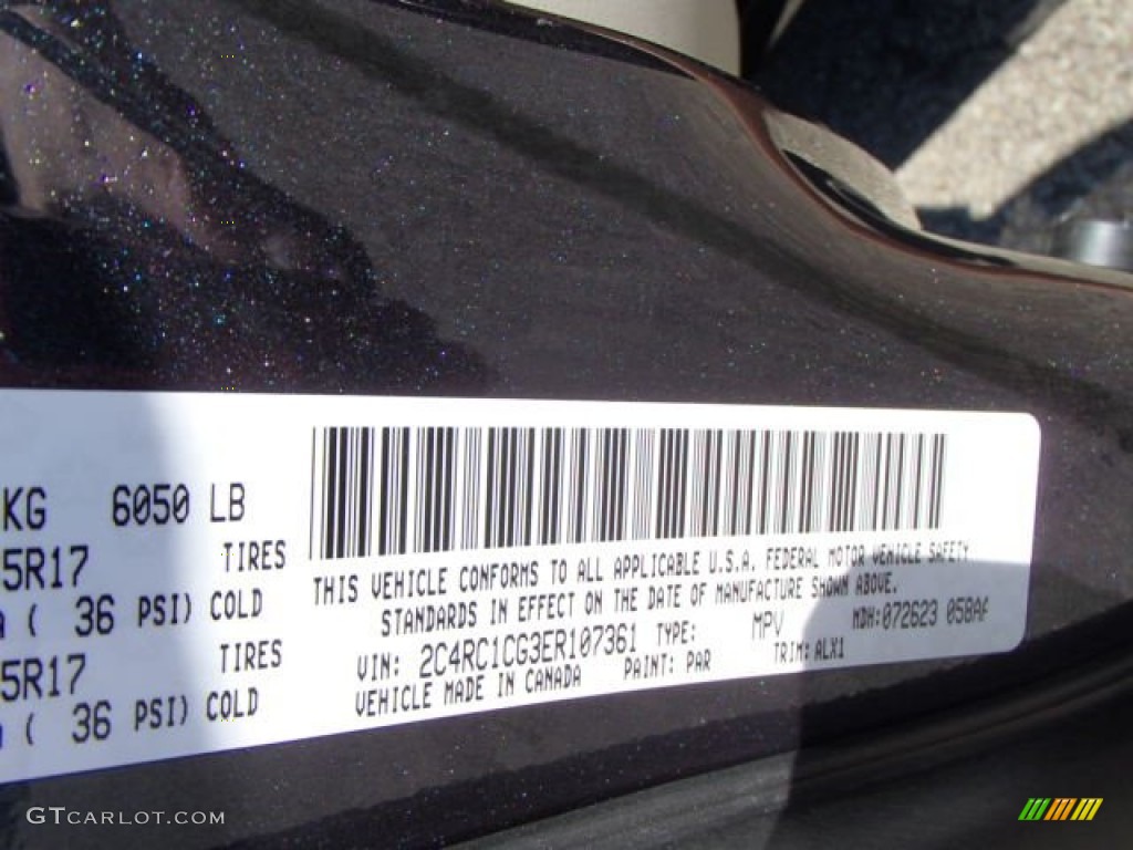 2014 Town & Country Color Code PAR for Maximum Steel Metallic Photo #84290319