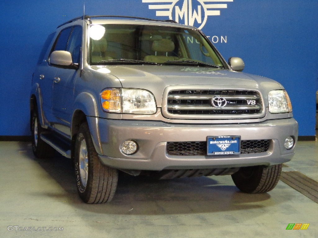 2002 Sequoia Limited 4WD - Thunder Gray Metallic / Oak photo #1