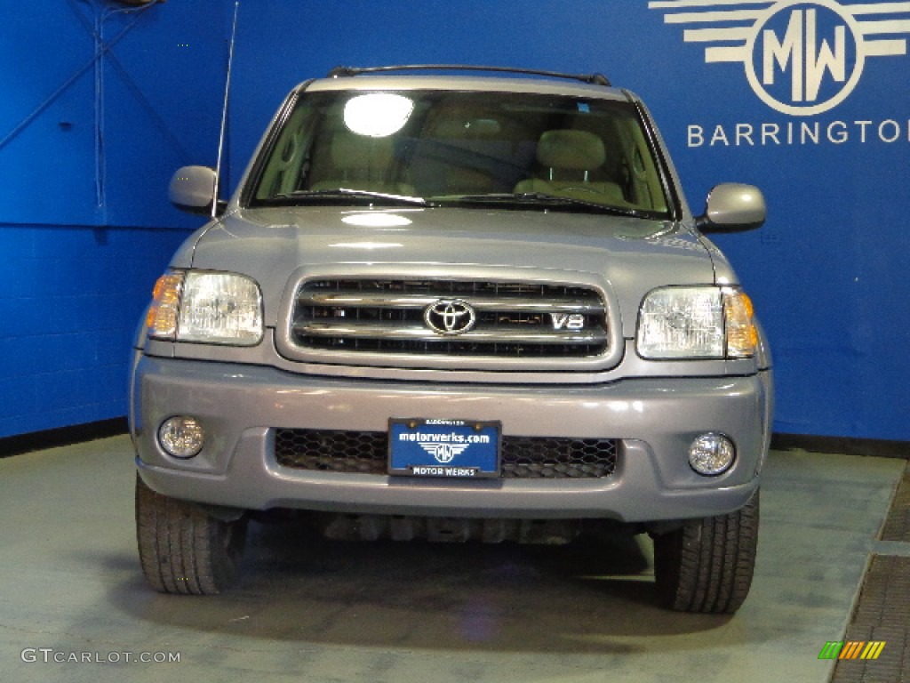 2002 Sequoia Limited 4WD - Thunder Gray Metallic / Oak photo #2