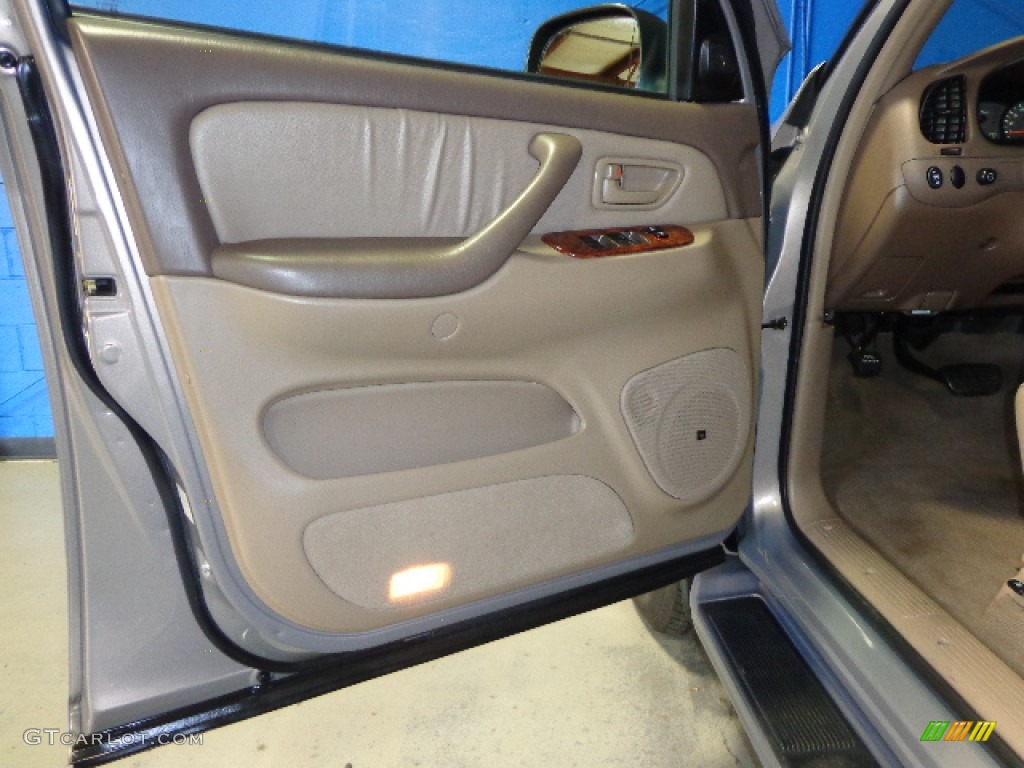 2002 Sequoia Limited 4WD - Thunder Gray Metallic / Oak photo #7