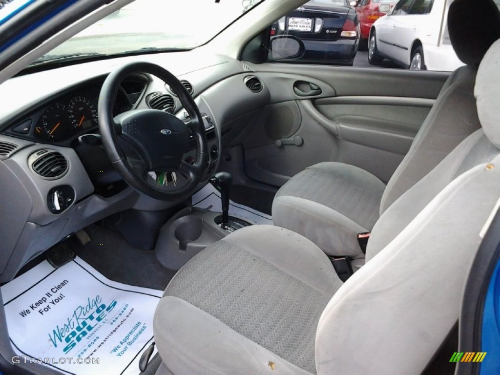 2000 Focus ZX3 Coupe - Light Sapphire Blue Metallic / Medium Graphite photo #14