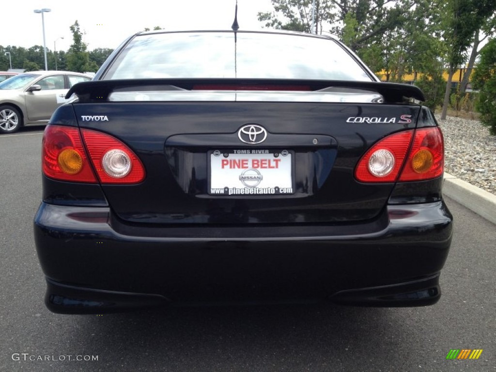 2004 Corolla S - Black / Black photo #6