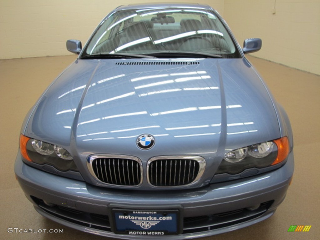 2003 3 Series 325i Coupe - Steel Blue Metallic / Grey photo #2