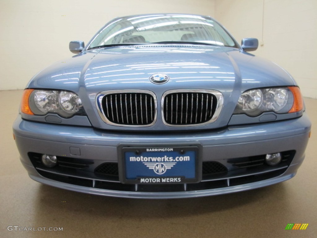 2003 3 Series 325i Coupe - Steel Blue Metallic / Grey photo #3