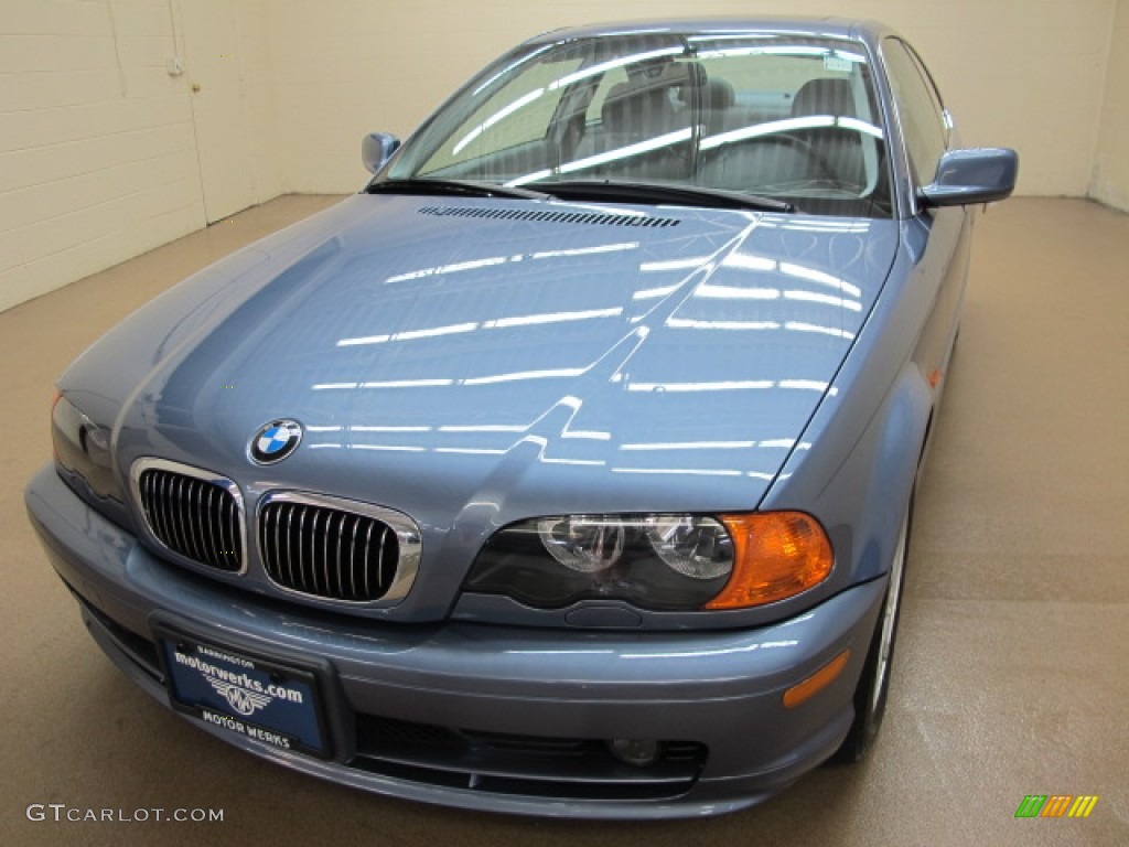 2003 3 Series 325i Coupe - Steel Blue Metallic / Grey photo #4
