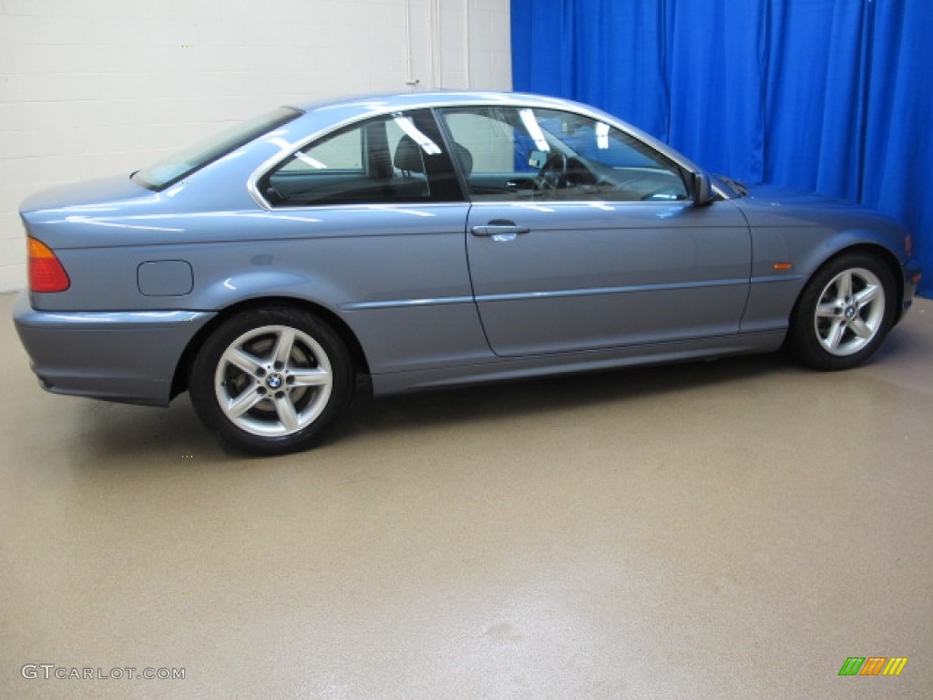 2003 3 Series 325i Coupe - Steel Blue Metallic / Grey photo #10
