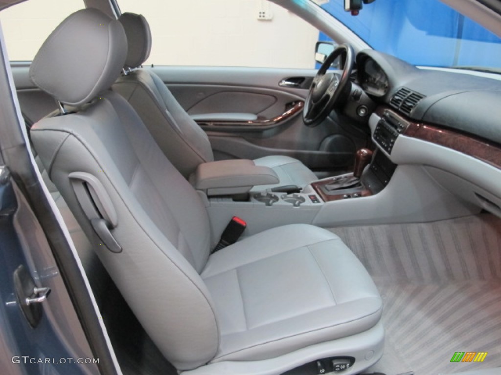 2003 3 Series 325i Coupe - Steel Blue Metallic / Grey photo #20