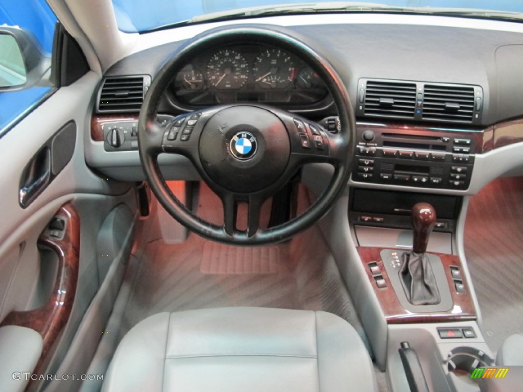 2003 3 Series 325i Coupe - Steel Blue Metallic / Grey photo #22