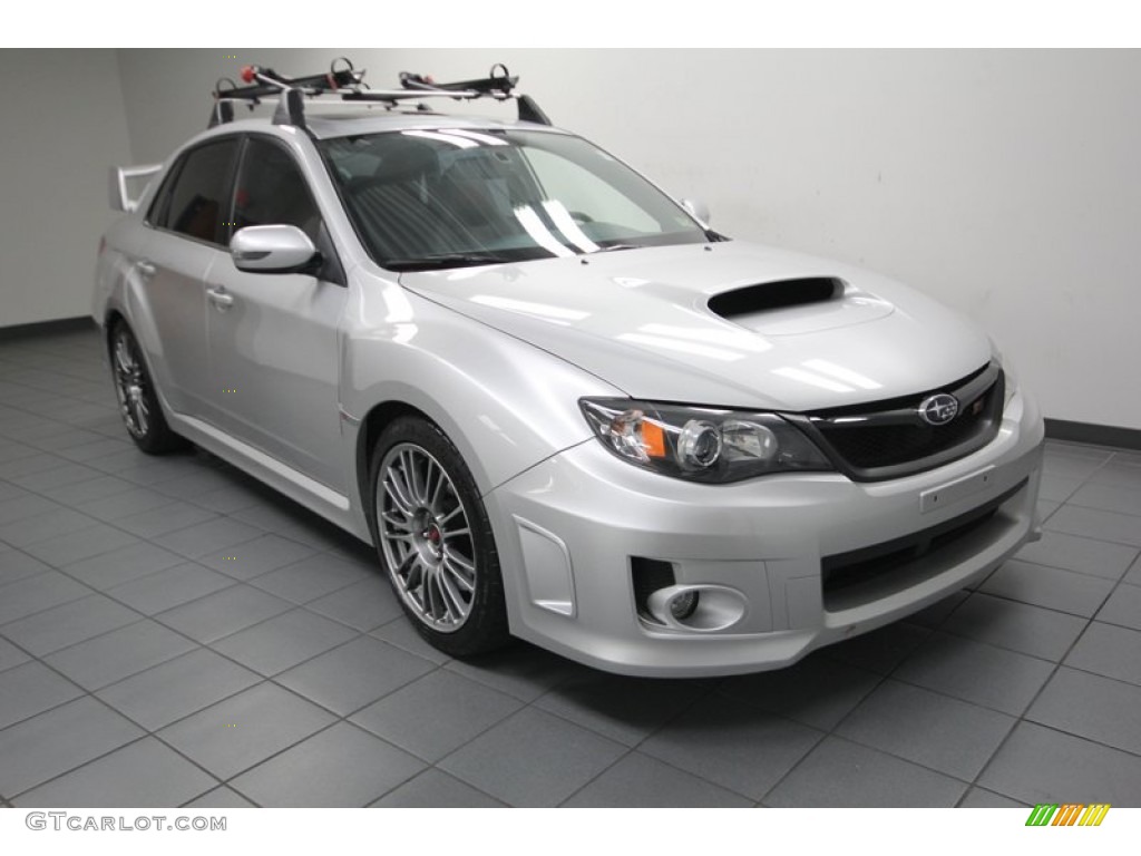 2011 Impreza WRX STi Limited - Spark Silver Metallic / STI Carbon Black Leather photo #1