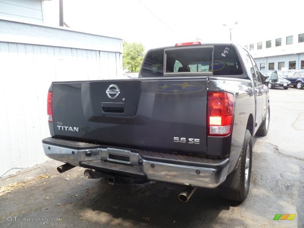 2007 Titan SE Crew Cab 4x4 - Smoke Gray / Graphite Black/Titanium photo #6