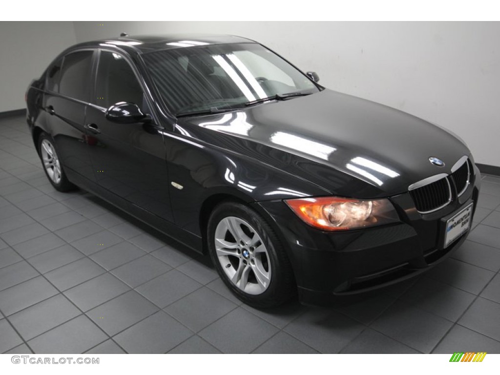 2008 3 Series 328i Sedan - Black Sapphire Metallic / Black photo #8