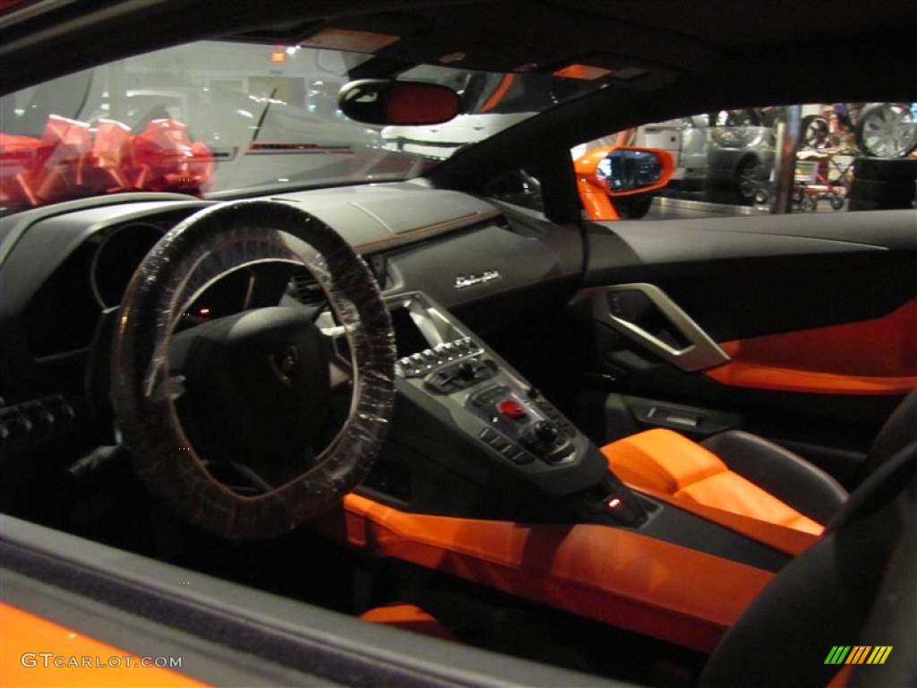 2012 Aventador LP 700-4 - Arancio Argos (Red/Orange) / Nero Ade/Arancio photo #7