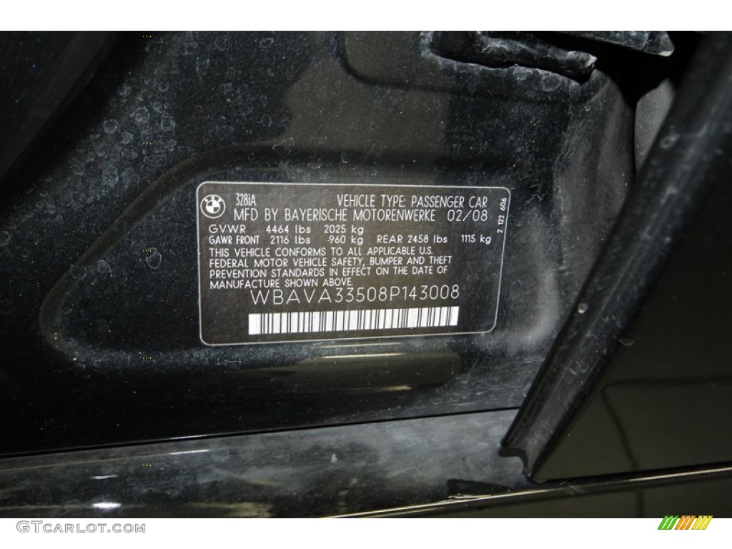 2008 3 Series 328i Sedan - Black Sapphire Metallic / Black photo #40