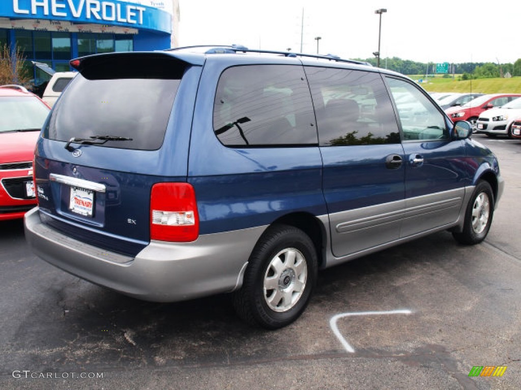 2003 Sedona EX - Blue Sapphire / Gray photo #3