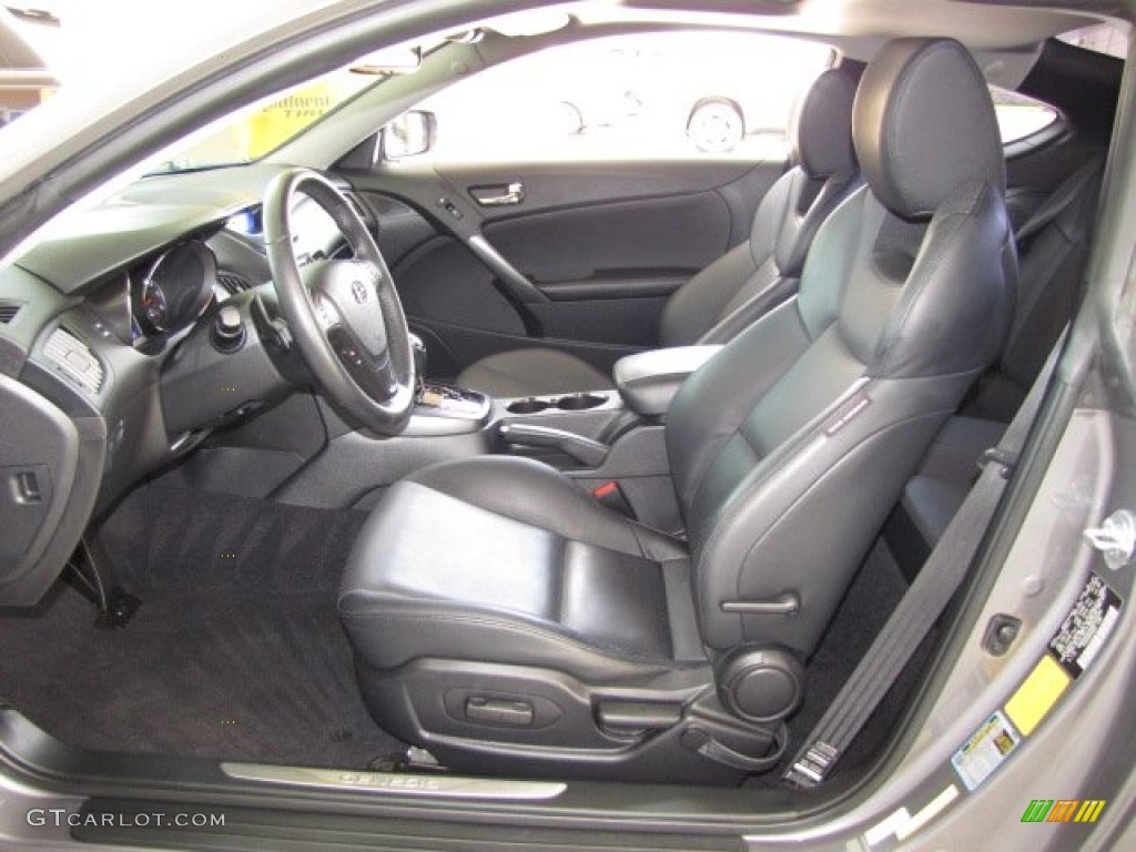 Black Leather Interior 2011 Hyundai Genesis Coupe 3.8 Grand Touring Photo #84300933