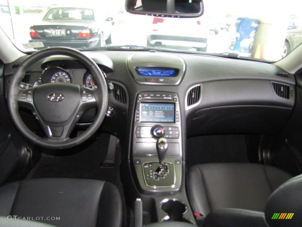 2011 Hyundai Genesis Coupe 3.8 Grand Touring Black Leather Dashboard Photo #84300954