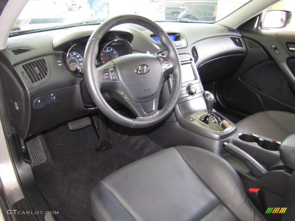 2011 Hyundai Genesis Coupe 3.8 Grand Touring Black Leather Dashboard Photo #84301131