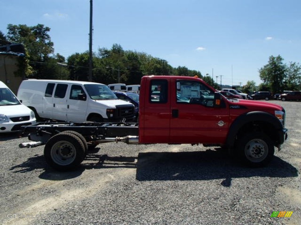 2014 F550 Super Duty XL SuperCab 4x4 Chassis - Vermillion Red / Steel photo #1