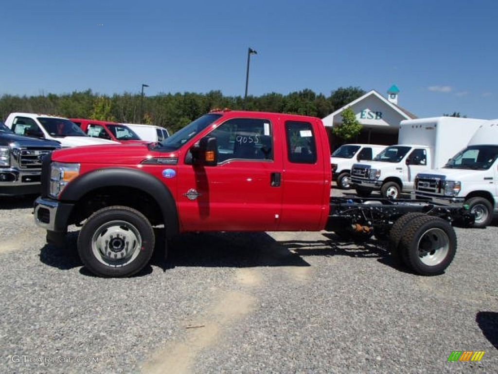 Vermillion Red 2014 Ford F550 Super Duty XL SuperCab 4x4 Chassis Exterior Photo #84301314