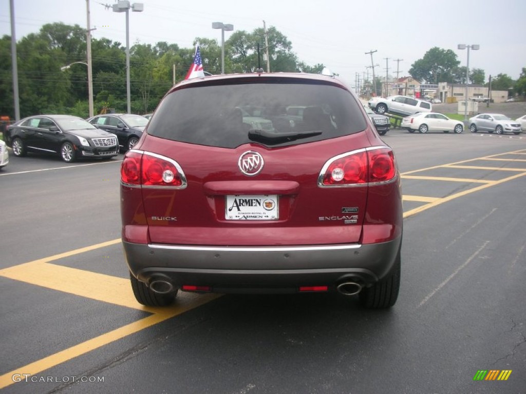 2010 Enclave CXL AWD - Red Jewel Tintcoat / Cashmere/Cocoa photo #4