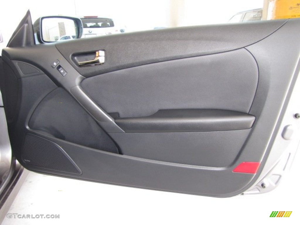 2011 Hyundai Genesis Coupe 3.8 Grand Touring Black Leather Door Panel Photo #84301606