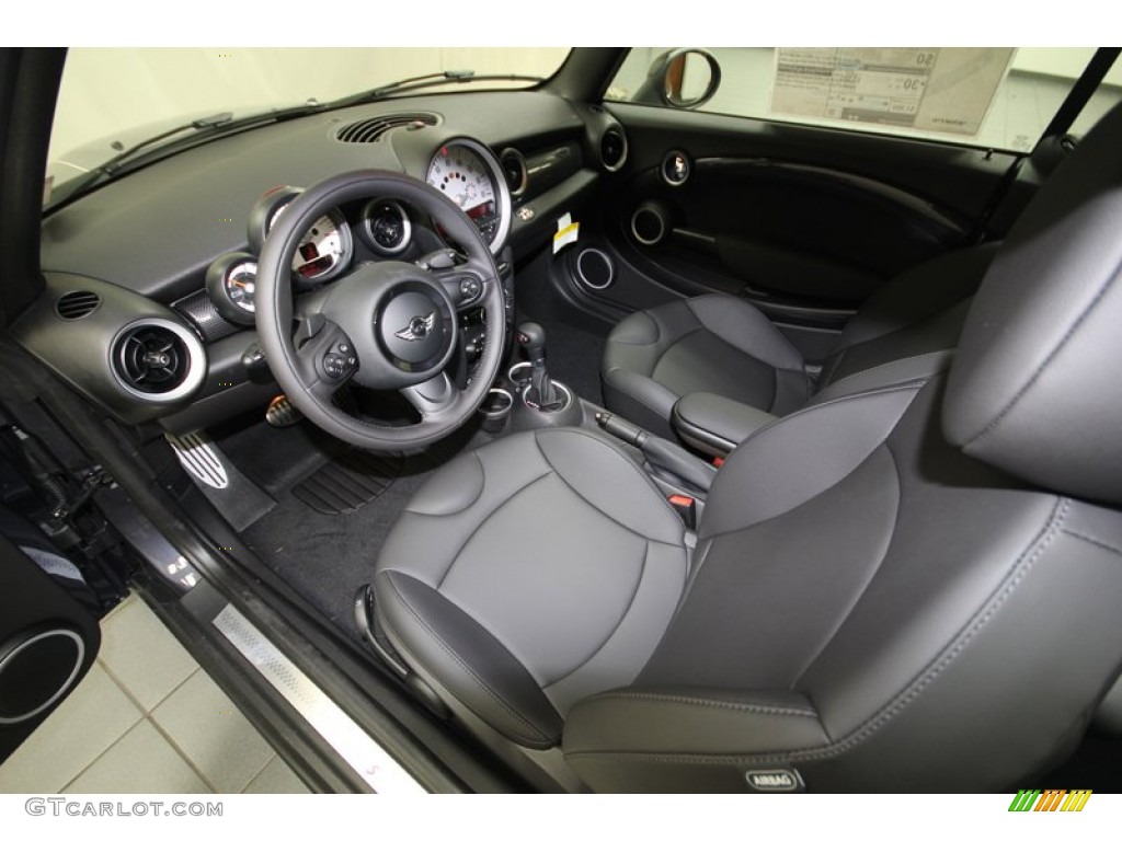 Carbon Black Interior 2014 Mini Cooper S Convertible Photo #84302073